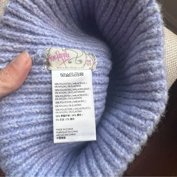 Free People Lavender Knit Hat - Picture 2 of 5